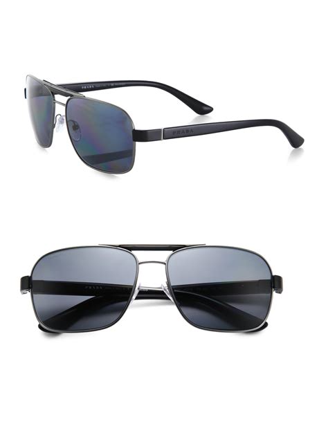 prada black plastic aviator sunglasses|Prada aviator sunglasses original.